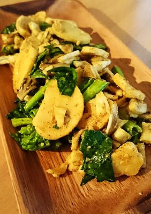 冷え性副菜１：エリンギのナツメグ和え-レシピのメイン写真