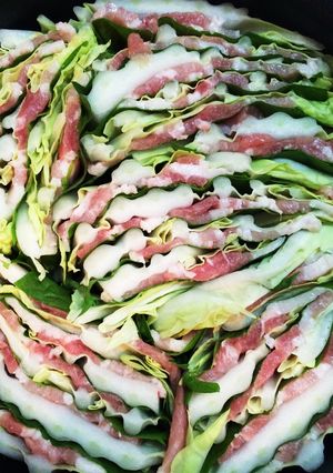白菜と豚肉とシソのミルフィーユ鍋-レシピのメイン写真