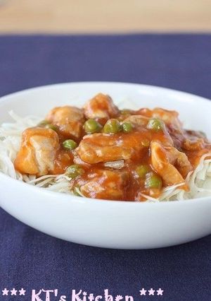 鶏チリソース丼-レシピのメイン写真