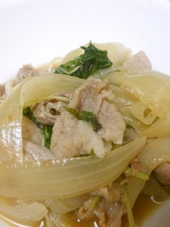 水菜と玉ねぎのシャッキリ煮-レシピのメイン写真