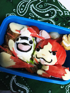 ジバニャン百烈肉球〜!キャラ弁-レシピのメイン写真