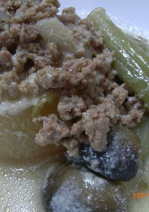 ☆ルクルーゼで作る大根と挽肉のミルク煮☆-レシピのメイン写真