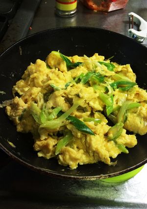 長ネギの卵とじ お弁当にも(o^^o)-レシピのメイン写真