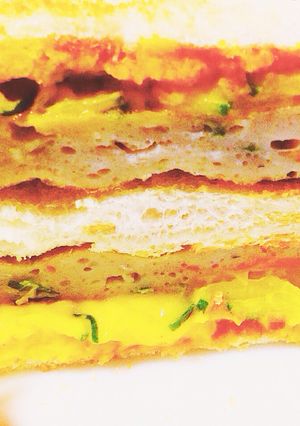 カボチャサラダとさつま揚げのホットサンド-レシピのメイン写真