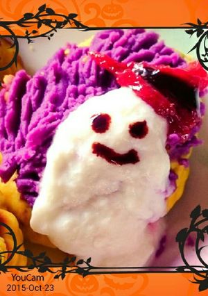 ハロウィンおばけホットケーキ-レシピのメイン写真
