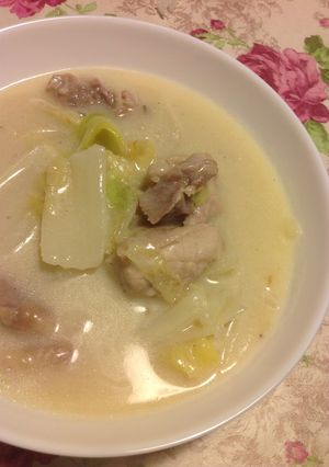 寒い夜に、鶏肉と白菜のクリーム煮-レシピのメイン写真