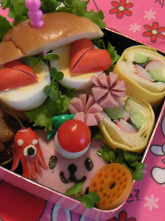 キャラ弁風サンドウィッチアラカルト弁当-レシピのメイン写真