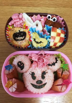 秋の遠足 ハロウィンミニー キャラ弁-レシピのメイン写真