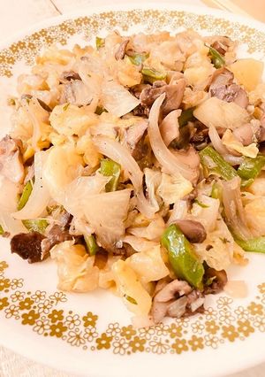 レタスとマッシュルーム野菜のハーブ炒め-レシピのメイン写真