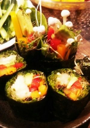 たっぷり野菜でローフード海苔巻き-レシピのメイン写真