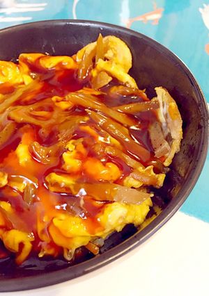 超簡単 きんぴらごぼうで天津飯-レシピのメイン写真