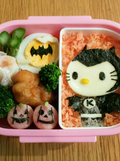 キティ ハロウィン バットマン キャラ弁-レシピのメイン写真