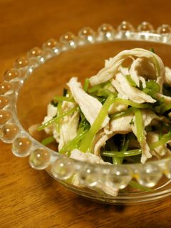 三つ葉と鶏胸肉の柚子胡椒和え-レシピのメイン写真