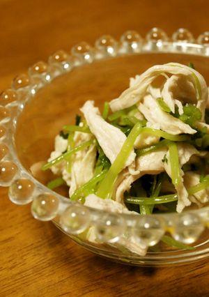 三つ葉と鶏胸肉の柚子胡椒和え-レシピのメイン写真
