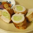 鶏肉のキャベツ巻き からし醤油で
