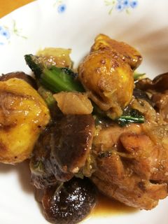 栗と鶏手羽元の煮物-レシピのメイン写真