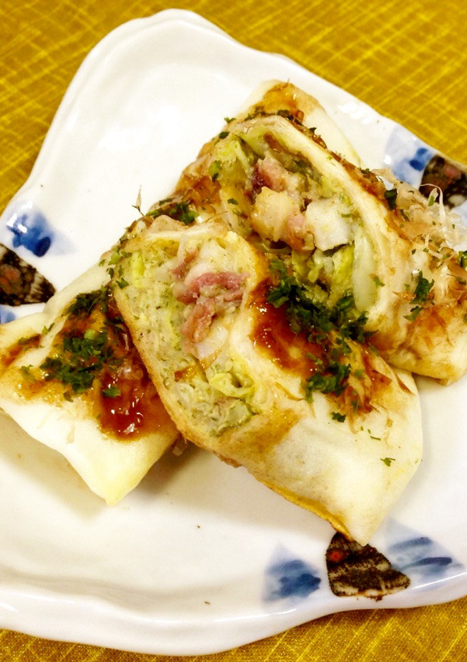 春巻きの皮でスティックたこ焼き♪-レシピのメイン写真