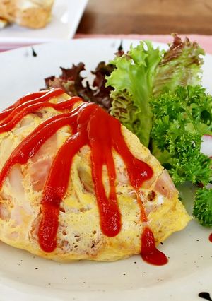 お腹満足！さつまいもゴロゴロオムレツ-レシピのメイン写真