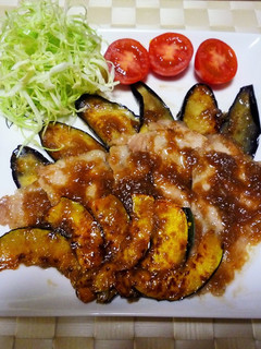 なすとかぼちゃも☆薄豚ロース肉の生姜焼き-レシピのメイン写真