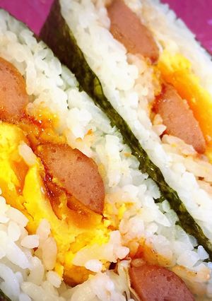 満腹❄︎目玉焼きウインナーおにぎらず❄︎-レシピのメイン写真