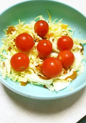 キャベツ福神漬けトマトサラダ-レシピのメイン写真