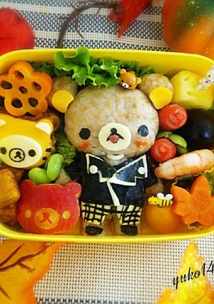 リラックマおめかしライダースキャラ弁-レシピのメイン写真