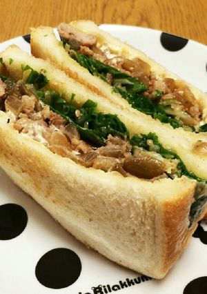 リメイク☆しょうが焼きdeホットサンド-レシピのメイン写真