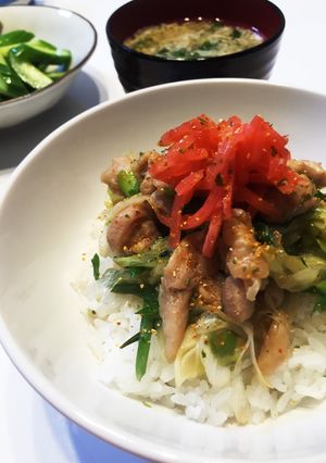 めんつゆで簡単！ネギたっぷり鶏肉丼-レシピのメイン写真