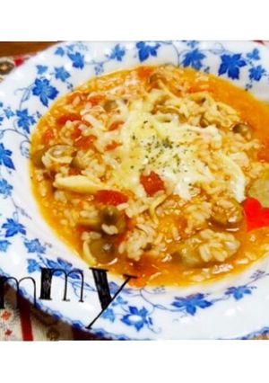 簡単濃厚♡トマトチーズリゾット-レシピのメイン写真