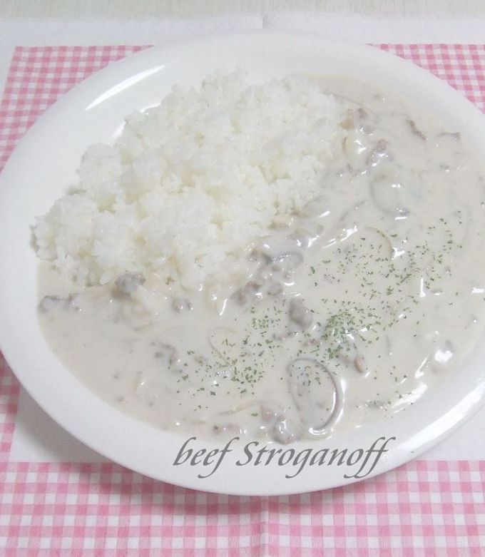 ホワイトビーフストロガノフ-レシピのメイン写真