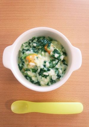 幼児食ほうれん草かぼちゃチーズリゾット風-レシピのメイン写真