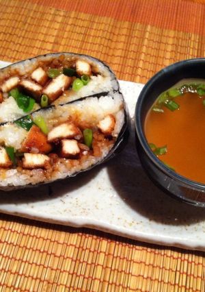 鶏のひつまぶし風おにぎらず-レシピのメイン写真