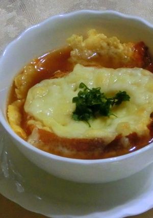 お手軽オニオングラタンスープ！-レシピのメイン写真