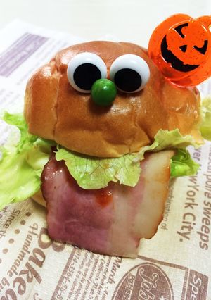 ❁目玉ピックで簡単❁モンスターバーガー❁-レシピのメイン写真