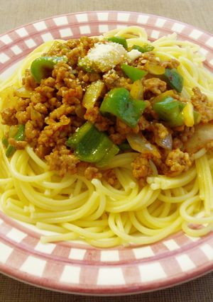 ☆ひとりごはん☆キムチの素でピリ辛パスタ-レシピのメイン写真