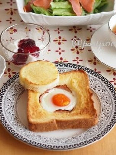 朝食に簡単♪ハムエッグなマヨトースト-レシピのメイン写真
