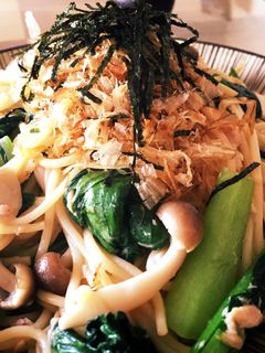 ほうれん草ときのこの和風パスタ-レシピのメイン写真