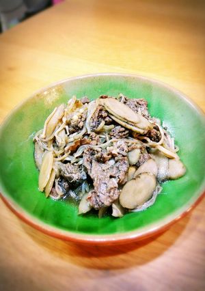☆妊婦ごはん☆牛肉とごぼうのすき煮-レシピのメイン写真