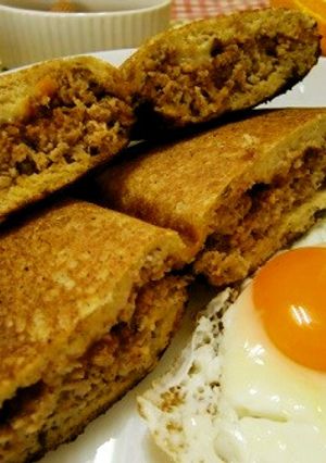 ★簡単！ハンバーグで＊ホットサンド＊♪-レシピのメイン写真