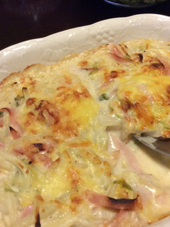 白菜の芯とハムのグラタン-レシピのメイン写真