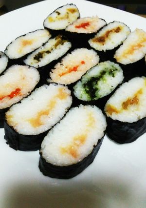 小さいおにぎらずを3種類1回で作る方法-レシピのメイン写真