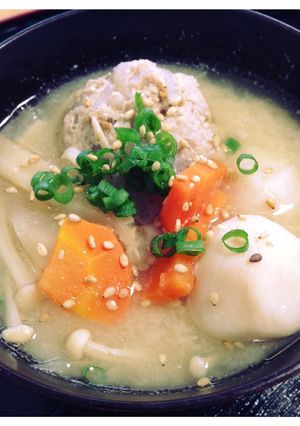 もやし肉団子と豆乳のお味噌汁-レシピのメイン写真