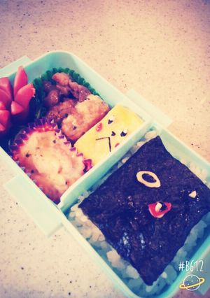 簡単♩ポケモン弁当｛ブラッキー｝-レシピのメイン写真