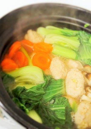 簡単☆和風だし梅風味の鶏団子鍋-レシピのメイン写真