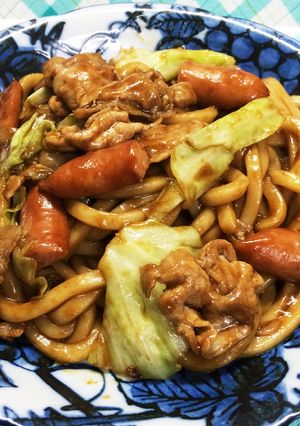 ウインナー入り焼きうどん-レシピのメイン写真