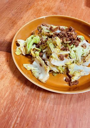 キャベツと挽肉のウスターソース炒め-レシピのメイン写真