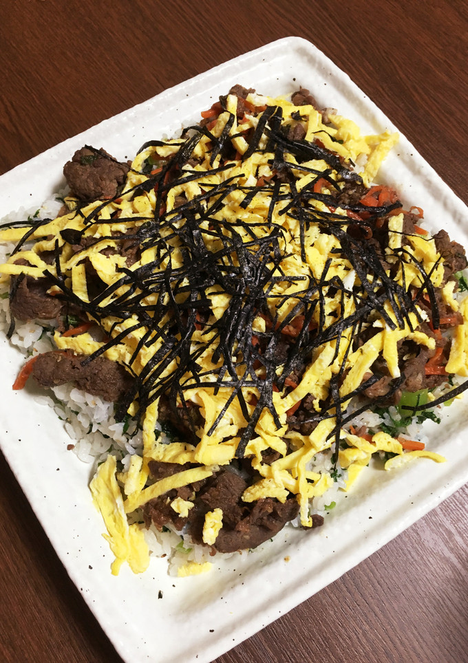 コストコプルコギと大根の葉のちらし寿司-レシピのメイン写真