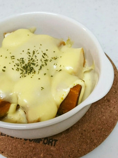 レンジ2分♪南瓜と厚揚げカレーマヨチーズ-レシピのメイン写真