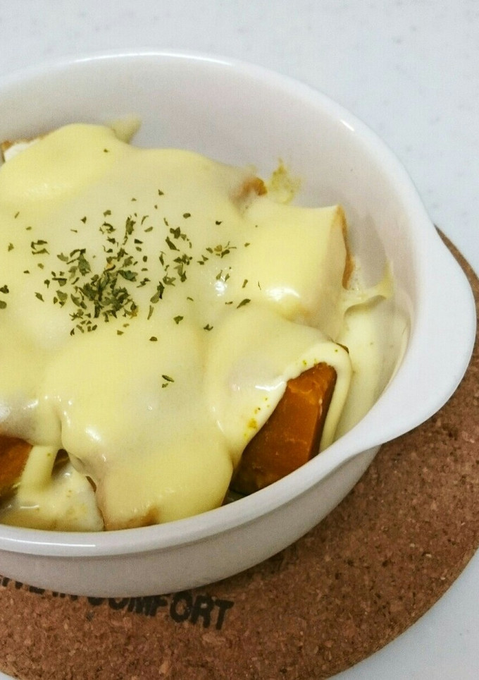 レンジ２分♪南瓜と厚揚げカレーマヨチーズ-レシピのメイン写真