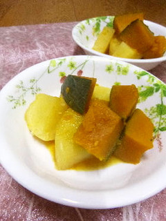 カボチャ&ジャガ芋の煮物-レシピのメイン写真